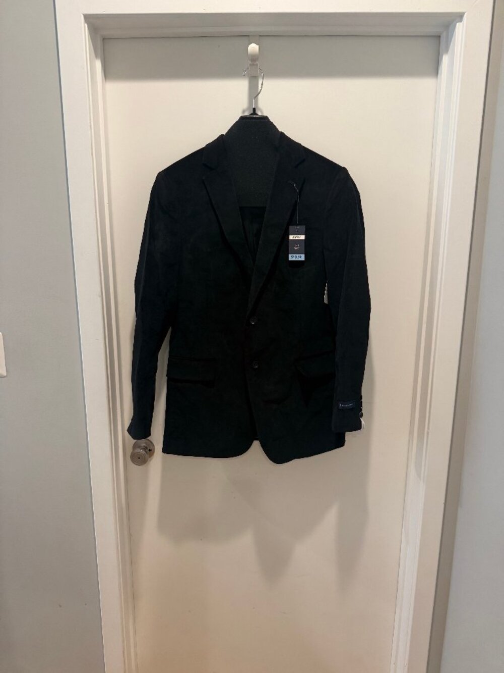 Stafford Mens Corduroy Sport Coat - Black - 42 Long